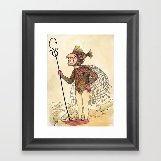 El pescado Framed Art Print