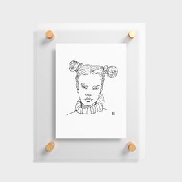 Young woman with pigtails Floating Acrylic Print