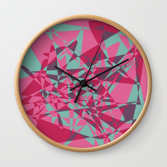Broken mirror 2 - Geometric Abstract Wall Clock
