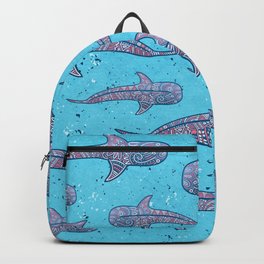 Whale Shark - pink and blue Backpack