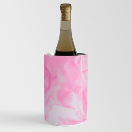 Blush Pink Watercolor Marble Wine Chiller
