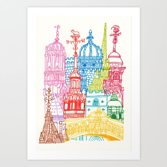 Oxford Towers Art Print