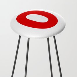 letter O (Red & White) Counter Stool