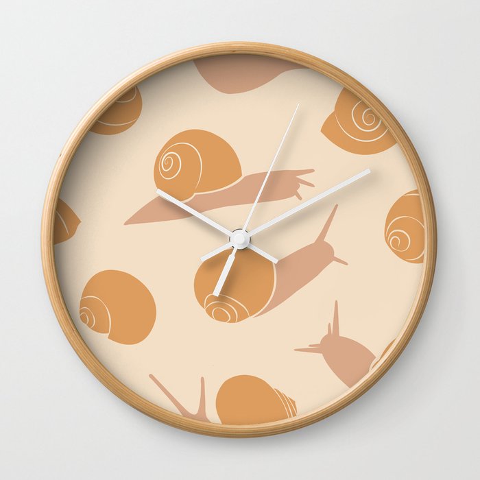 Retro Snail Pattern Wall Clock