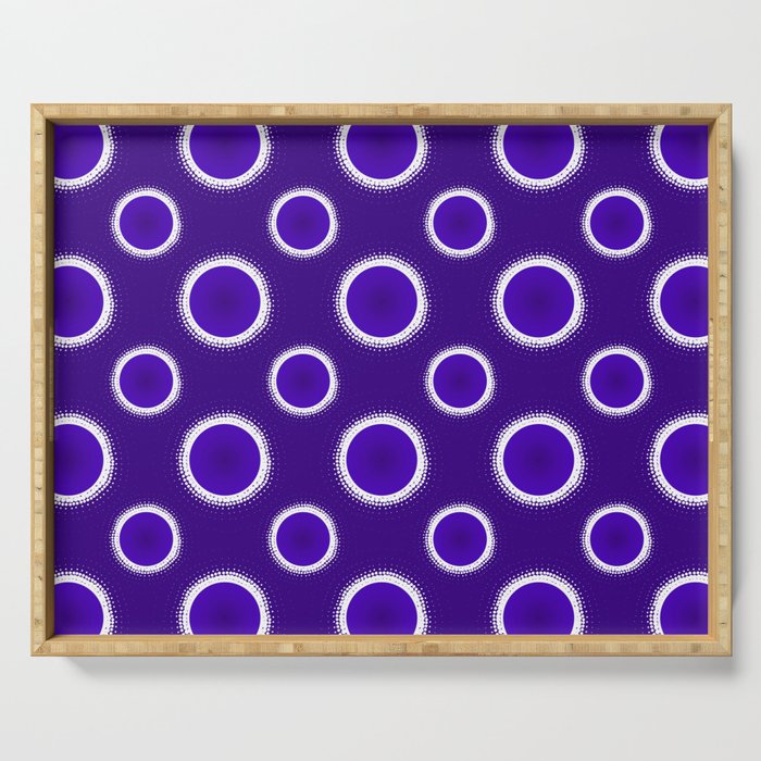 Indigo Eclipse Rings Serving Tray By Wellingtonboot Society6