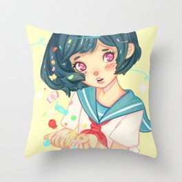 Have some Candy from My Hair Throw Pillow