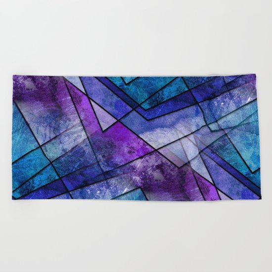 Night Shards Beach Towel