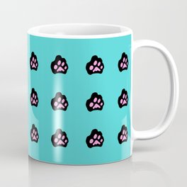Cute Cat Paw Teal Reapeat Mug