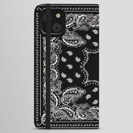 Bandana Black & White iPhone Wallet Case