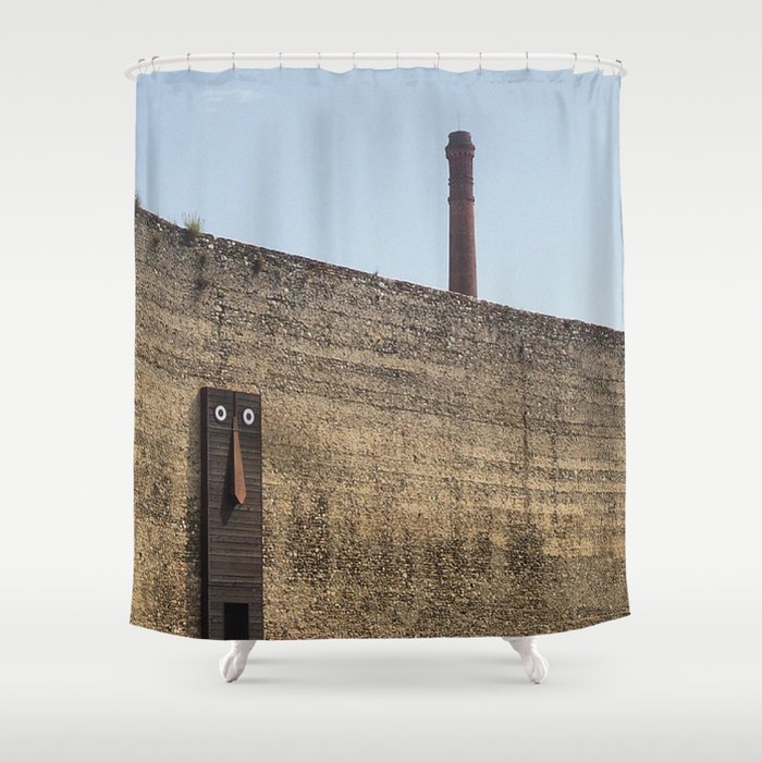 Clet Abraham Art In Prato Tuscany Shower Curtain By Franart