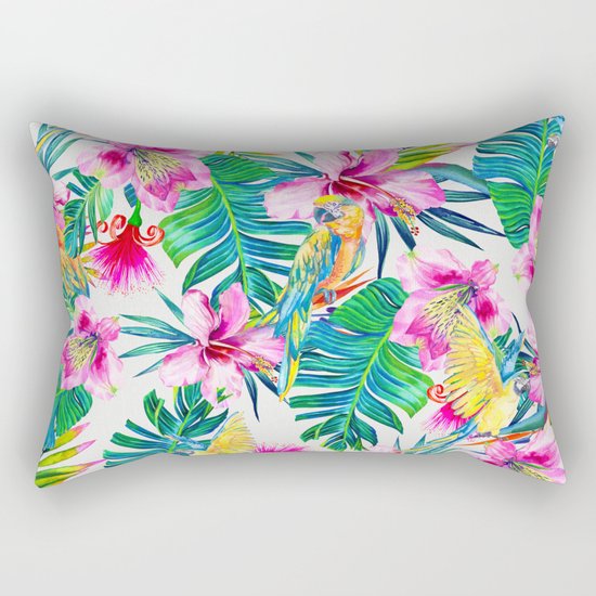 Parrot Beach Rectangular Pillow