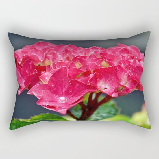 Pink Hydrangea Rectangular Pillow