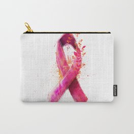 Breast Cancer Ribbon Carry-All Pouch