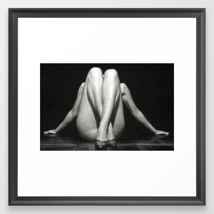 CROSSED LEGS - analog Framed Art Print