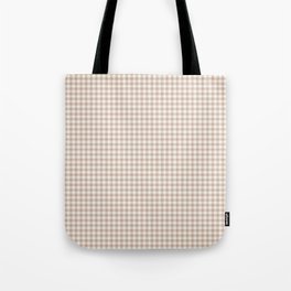Farmhouse Style Gingham Check Tote Bag