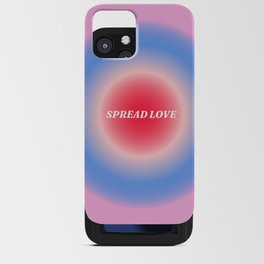 Spread love gradient background iPhone Card Case