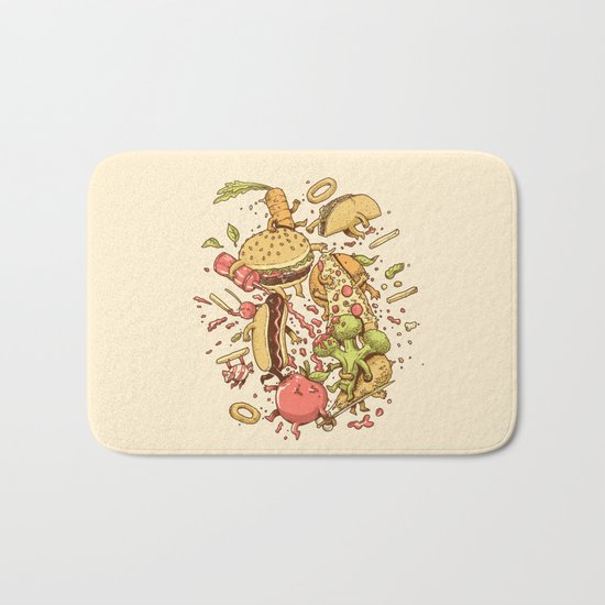 Food Fight Bath Mat
