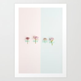 The Flower Collection: Small Friends II Art Print | Collage, Love, Mixed Media, Photo 