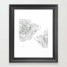 Botanical Line Drawing Framed Art Print