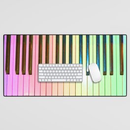 Rainbow Piano Keys Desk Mat