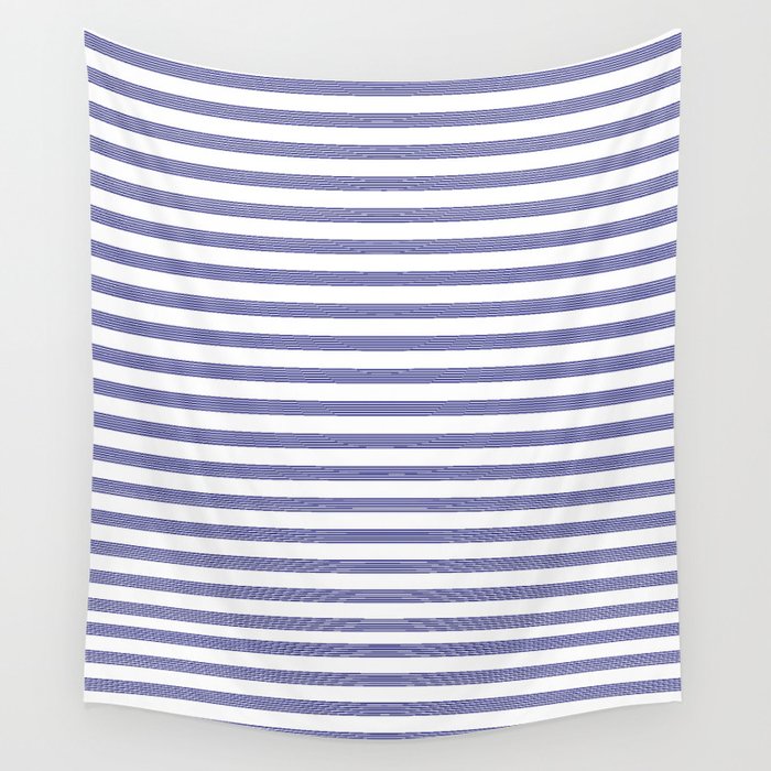 Blue- White- Stripe - Stripes - Marine - Maritime - Navy - Sea - Beach - Summer - Sailor 2 Wall Tapestry