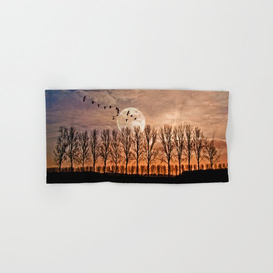 Night of the wild geese Hand & Bath Towel