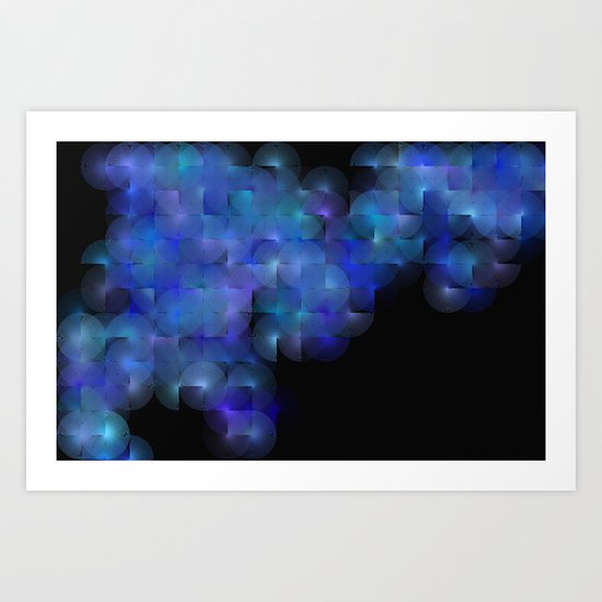 Written Circles #5 society6 custom generation Art Print