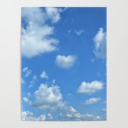 Blue sky and clouds Poster