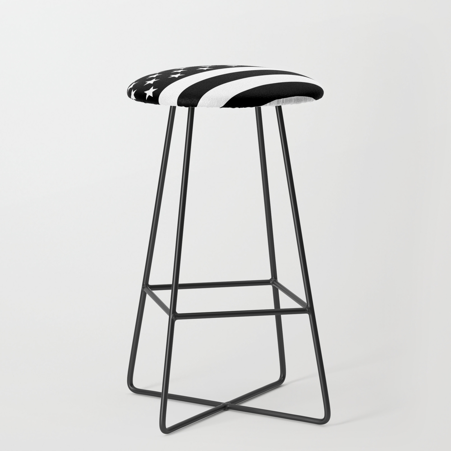 Black And White Stars And Stripes Bar Stool By Homestead Society6
