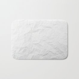 Texture Of Crumpled White Paper Bath Mat