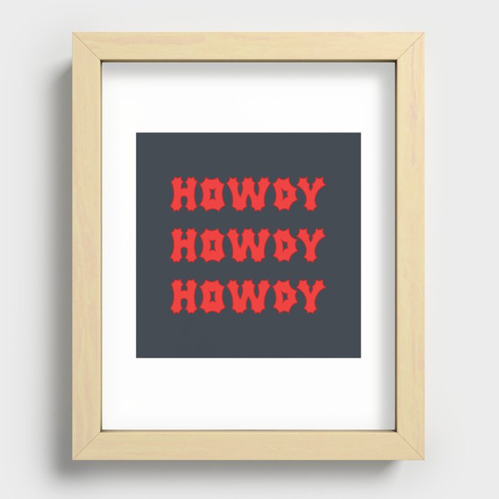 Gothic Cowgirl, Black and Red Recessed Framed Print