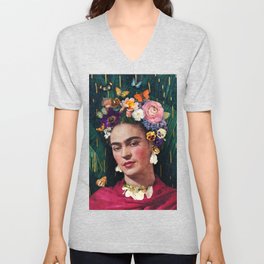 Frida Kahlo :: World Women's Day V Neck T Shirt