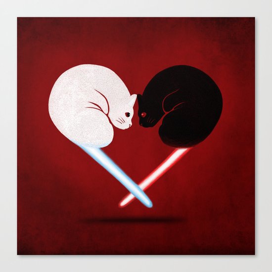 Lightside vs Darkside Canvas Print
