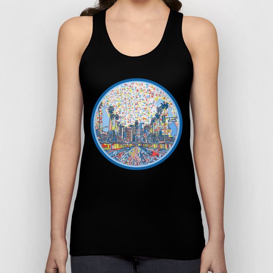 los angeles city skyline Unisex Tank Top