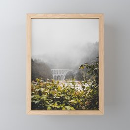 Oregon Coast Bridge and Fog Framed Mini Art Print
