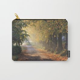 Shafts Carry-All Pouch | Trees, Color, Leaves, Shafts, Victoriapark, Sunset, Sunlight, Digital, Path, Park 