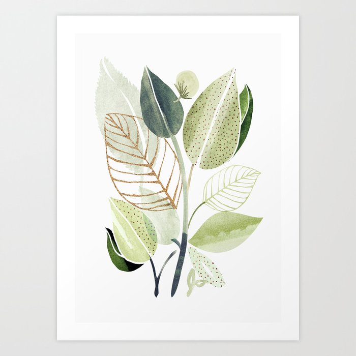 Botanical Collage Art Print