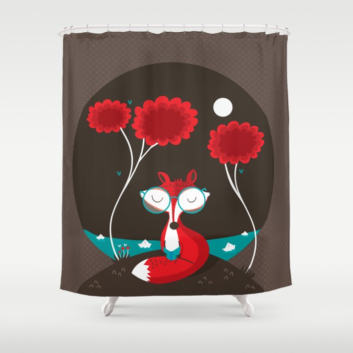 About a red fox Shower Curtain