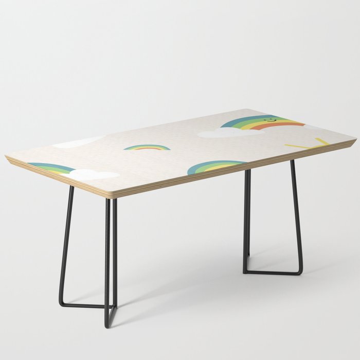 Smiling Sun and Rainbows Coffee Table