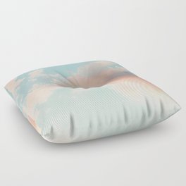 Cotton Candy Clouds - Pastel Nature Photography Floor Pillow