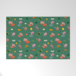 Aardvark and pumpkins 4 Welcome Mat