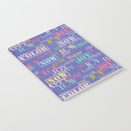Enjoy The Color - Colorful modern abstract typography pattern on Veri Peri trendy color  Notebook