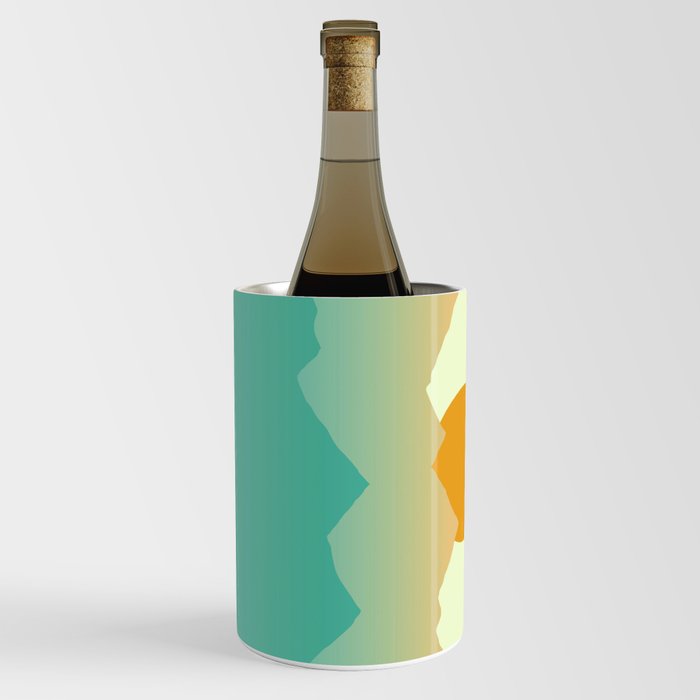 Abstraction_SUNRISE_SUNSET_LANDSCAPE_MOUNTAINS_POP_ART_1206A Wine Chiller