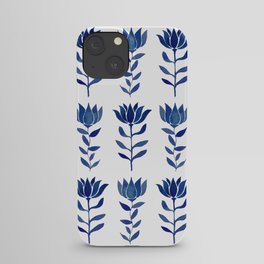 Indian Floral Motif - Indigo iPhone Case