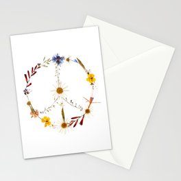 Peace flowers Stationery Cards