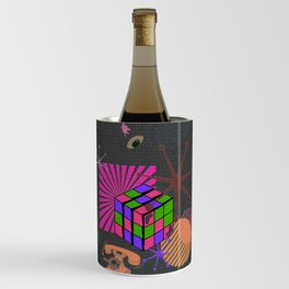 Retro Wild Cube Fantasy Abstract  Wine Chiller