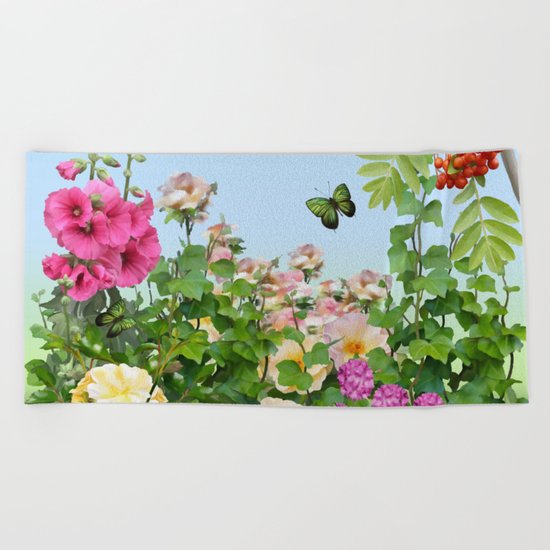 Wild Garden Beach Towel