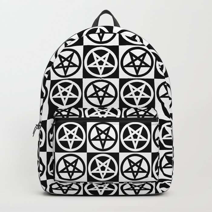 Pentagrams Pattern--Black & White Backpack