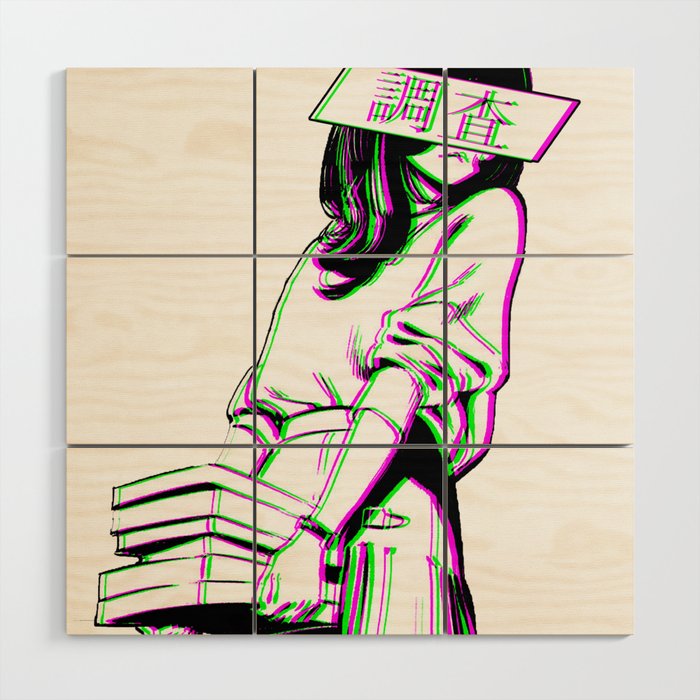 Study Sad Japanese Anime Aesthetic Wood Wall Art By Poser Boy Society6