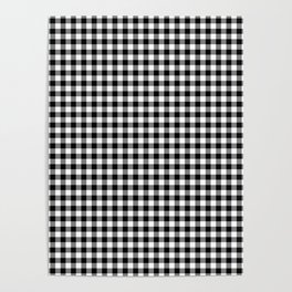 Classic Gingham Black and White - 03 Poster